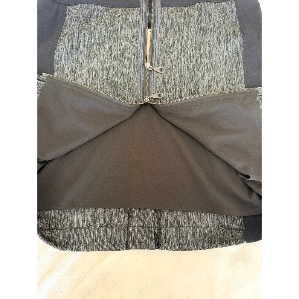 Spanner Urbanality Tweed Mini Skirt Black/Grey Full Front Zip Size 14 NWT $119 - Picture 7 of 8